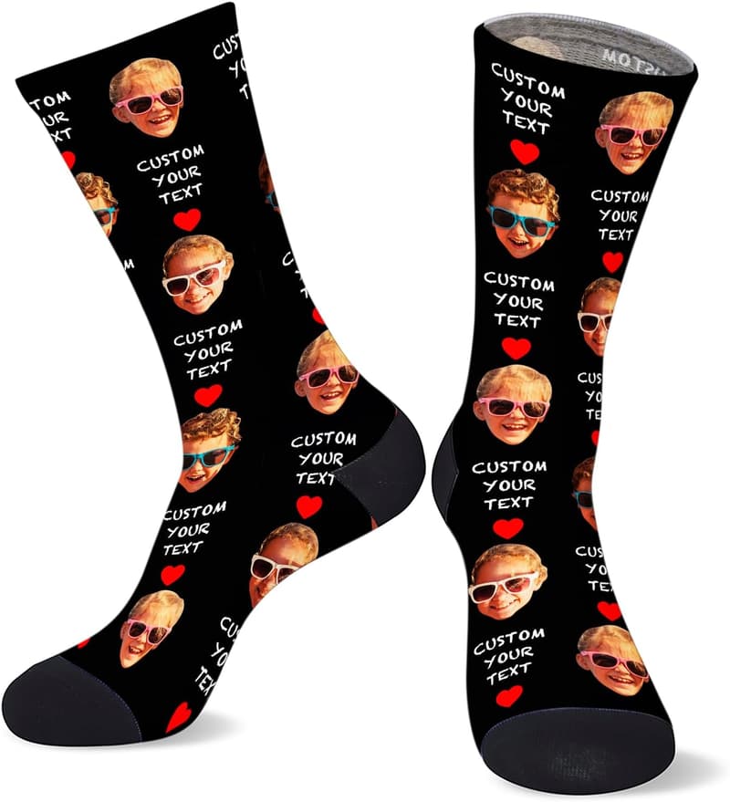 Personalized Photo Socks for Mother's Day or Father's Day