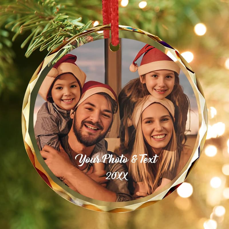 Personalized Crystal Christmas Ornaments for Couples