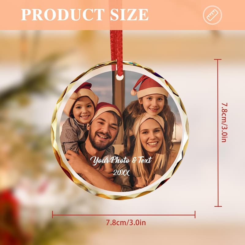 Personalized Crystal Christmas Ornaments for Couples