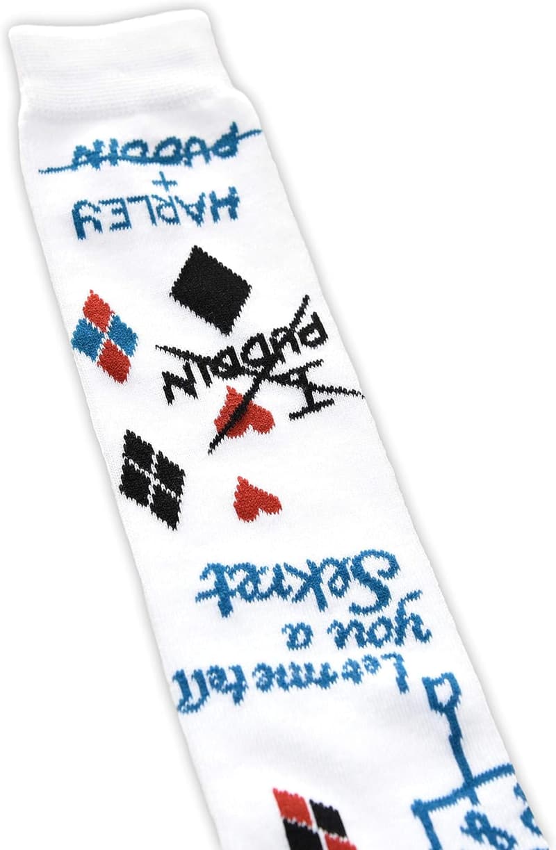 Harley Quinn Cosplay Knee High Socks with Updated Tattoos