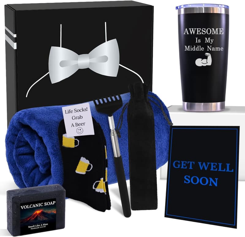 Get Well Soon Gift Basket for Men – Thoughtful Recovery Care Package