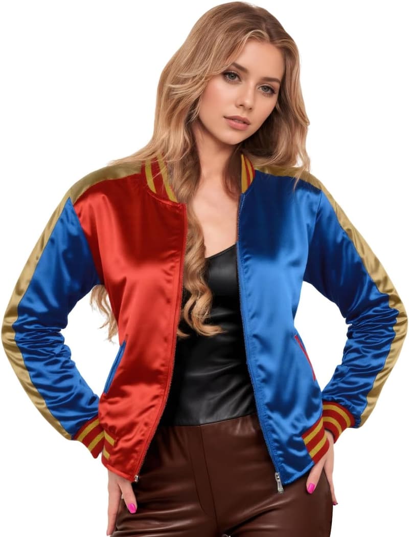 Halloween Girls' Red and Blue Contrast Jacket Costume