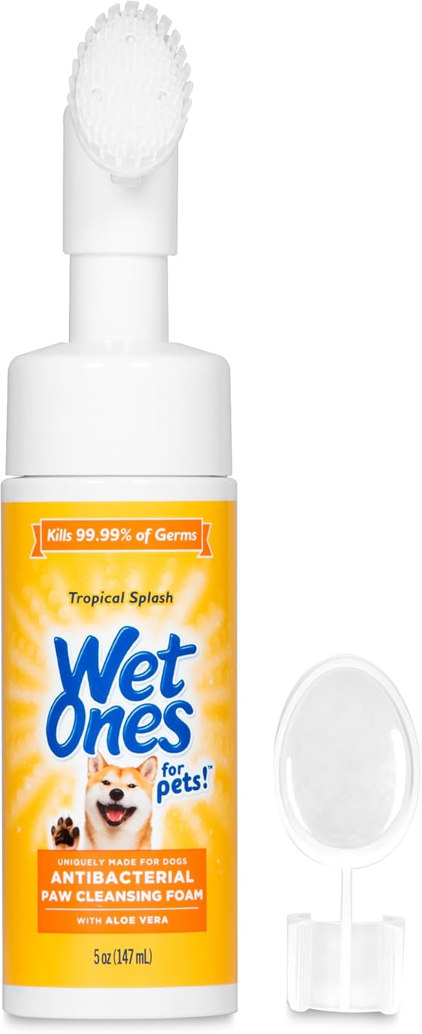 Pet Antibacterial Paw Cleaner with Scrubber Brush - 5 oz