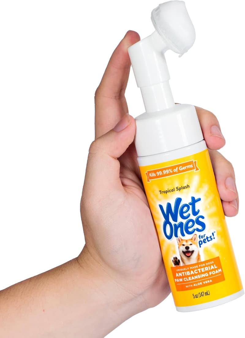 Pet Antibacterial Paw Cleaner with Scrubber Brush - 5 oz
