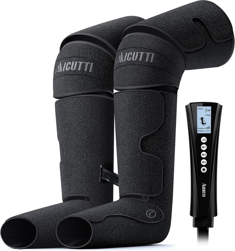 Air Compression Leg Massager with Heat - Pain Relief Gift for Parents