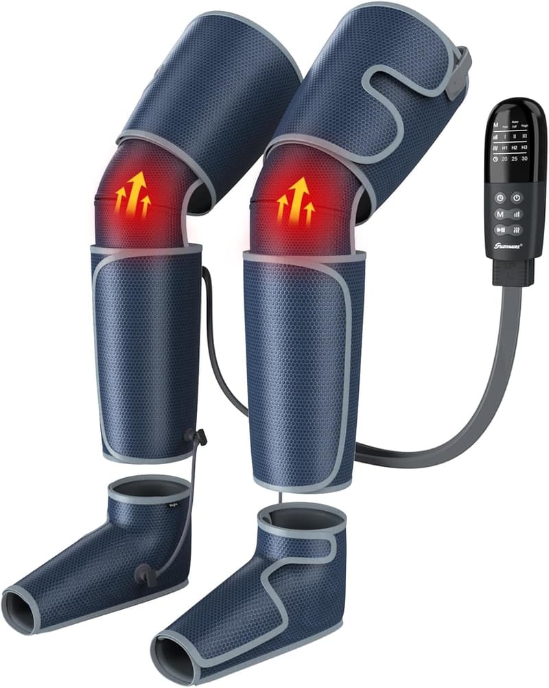 Air Compression Leg Massager with Heat – Gift for Parents