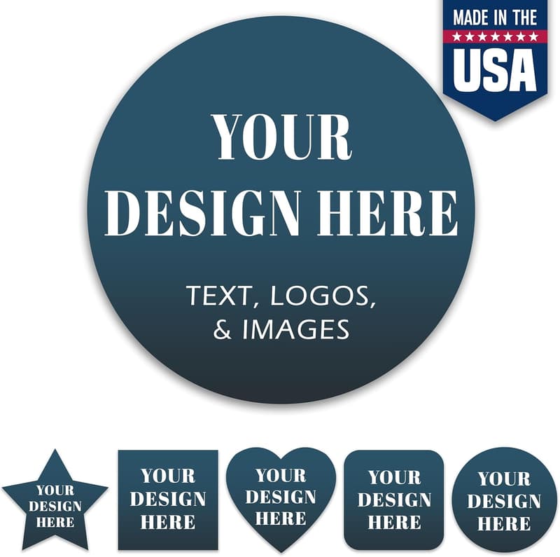 Custom Waterproof Vinyl Labels for Business Branding - Made in USA