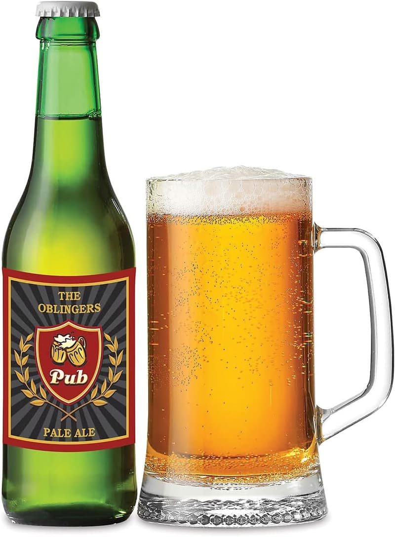 Personalized Beer Bottle Labels Set - Custom Year, Name & Message