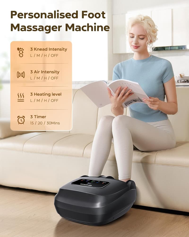 Foot Massager Machine with Heat - Deep Kneading Comfort Gift for Dad