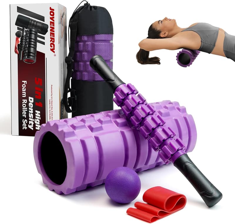 5-in-1 Trigger Point Foam Roller Set for Deep Tissue Massage