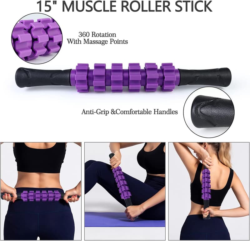 5-in-1 Trigger Point Foam Roller Set for Deep Tissue Massage