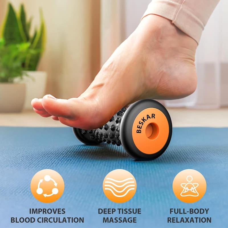 Portable Foot Massager Roller for Plantar Fasciitis Relief