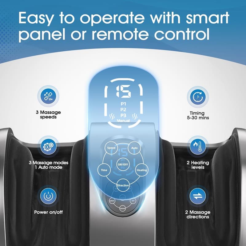 Shiatsu Foot Massager with Heat for Pain Relief & Circulation