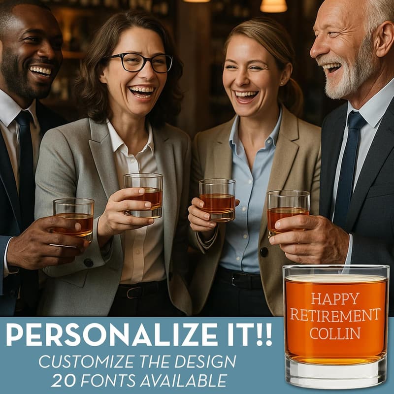 Personalized Father's Day Engraved 11oz Whiskey Glass