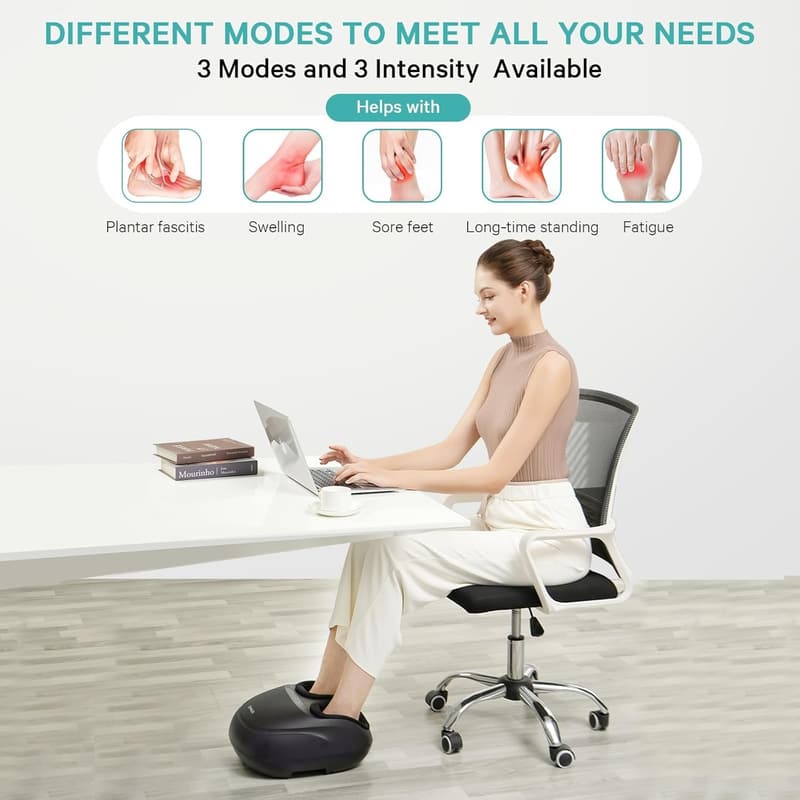 Shiatsu Foot Massager with Heat - Remote & Multi-Massage Modes