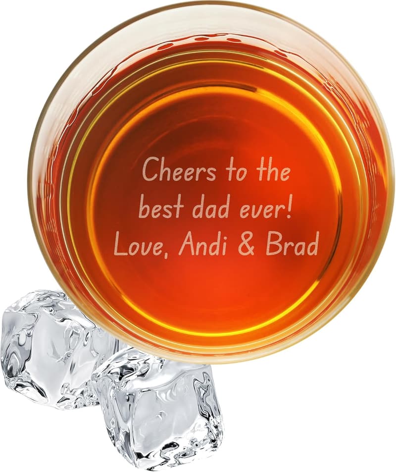Personalized Engraved Whiskey Glass Gift for Him