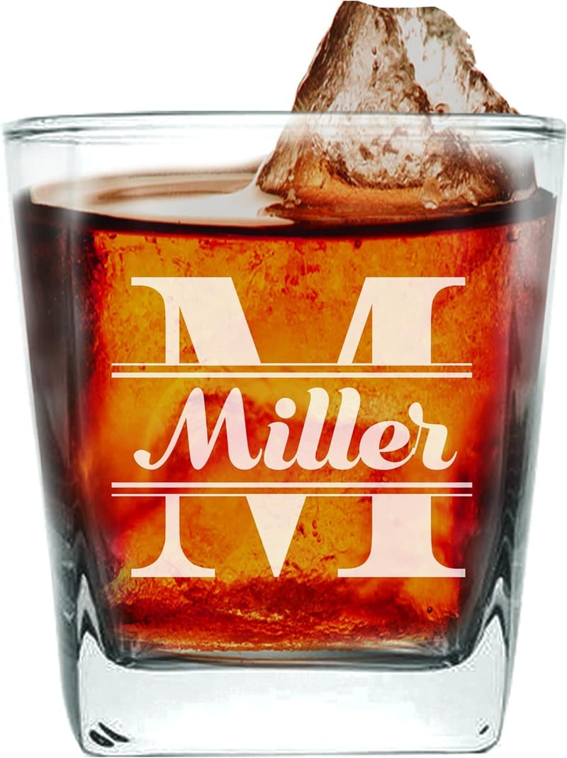 Personalized Double Wall Whiskey Glasses for Groomsmen