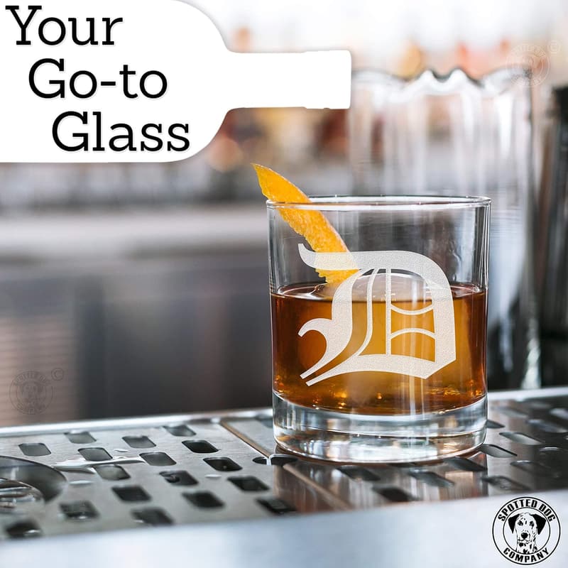 Personalized 11oz Lowball Glass with Monogram - Father's Day Gift