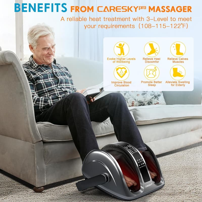 Shiatsu Foot Massager with Heat for Pain Relief and Relaxation