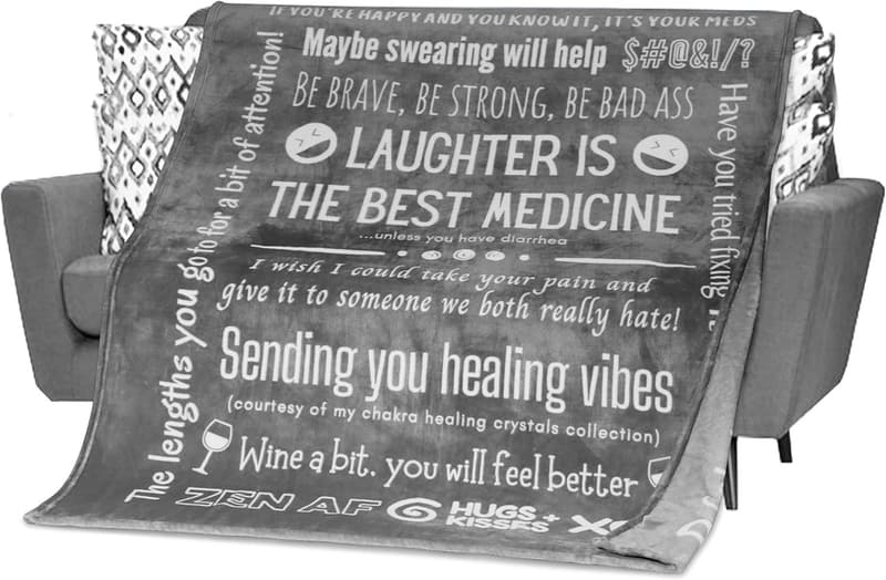 Get Well Soon Healing Blanket for Men and Women