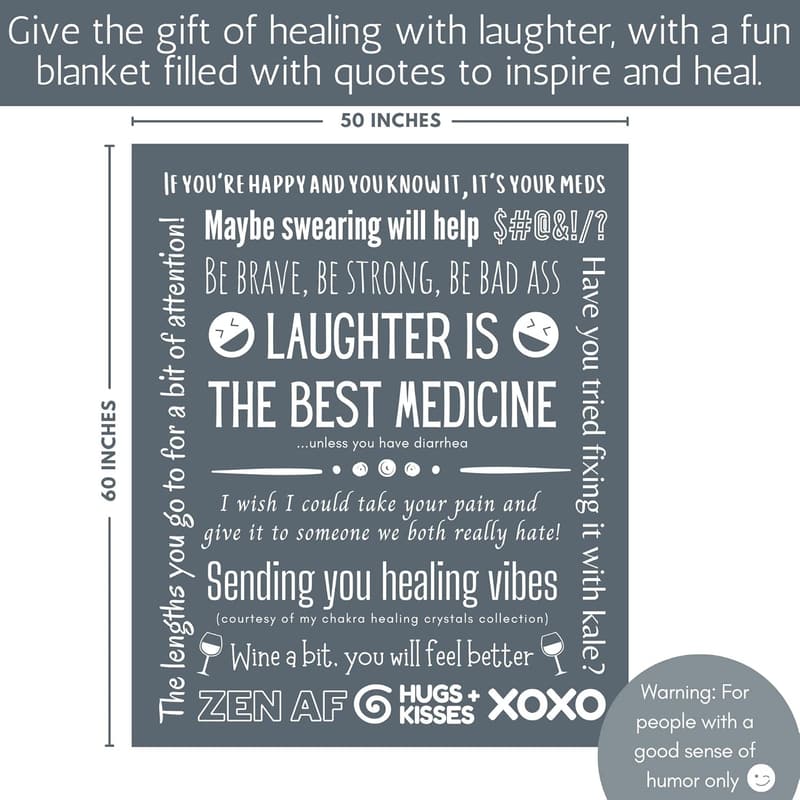 Get Well Soon Healing Blanket for Men and Women