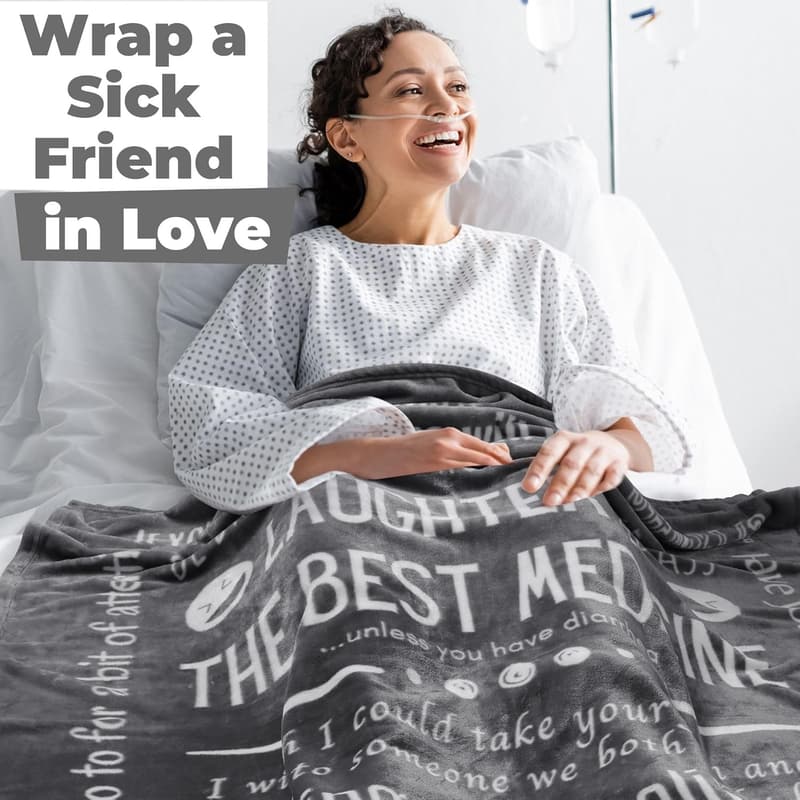 Get Well Soon Healing Blanket for Men and Women