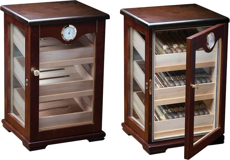 Milano Cigar Humidor with Glass Sides - Holds 125 Cigars