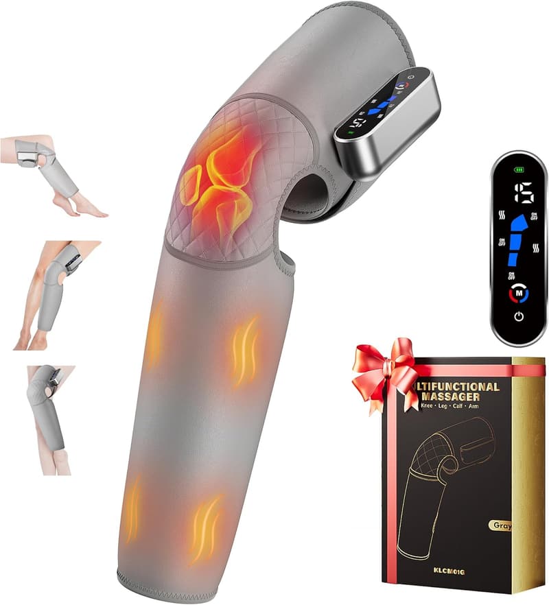 Cordless Heat & Compression Leg Massager for Pain Relief