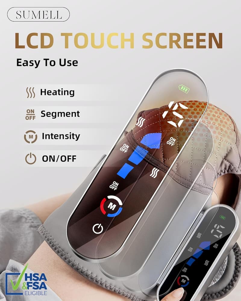 Cordless Heat & Compression Leg Massager for Pain Relief
