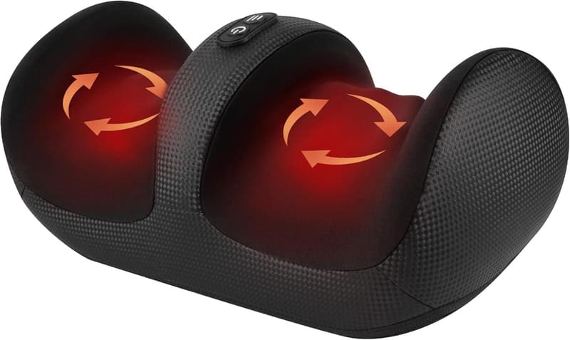 Shiatsu Foot Massager with Heat - Pain Relief for Home & Office
