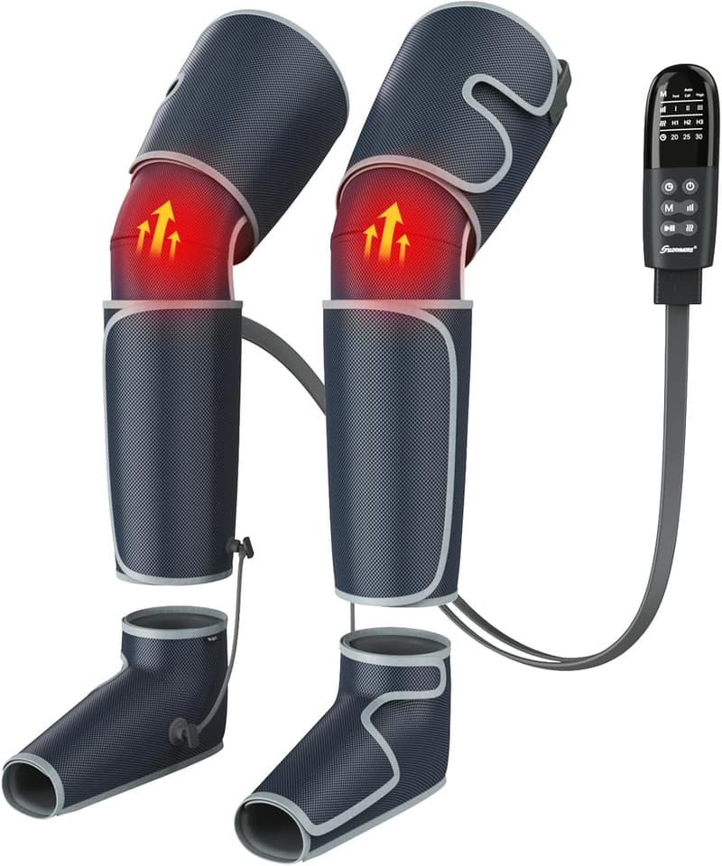 Air Compression Leg Massager with Heat - Gift for Parents