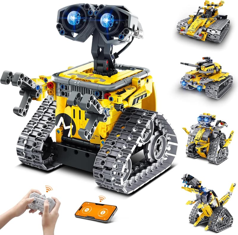 STEM Building Kit: 5-in-1 Remote-Controlled Robot Dinosaur for Kids
