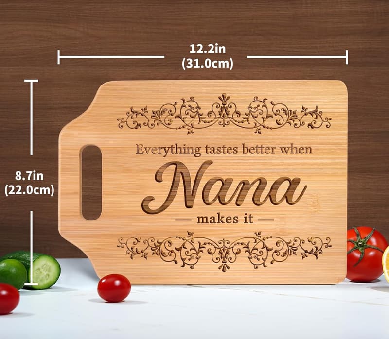 Engraved Bamboo Cutting Board for Nana's Birthday