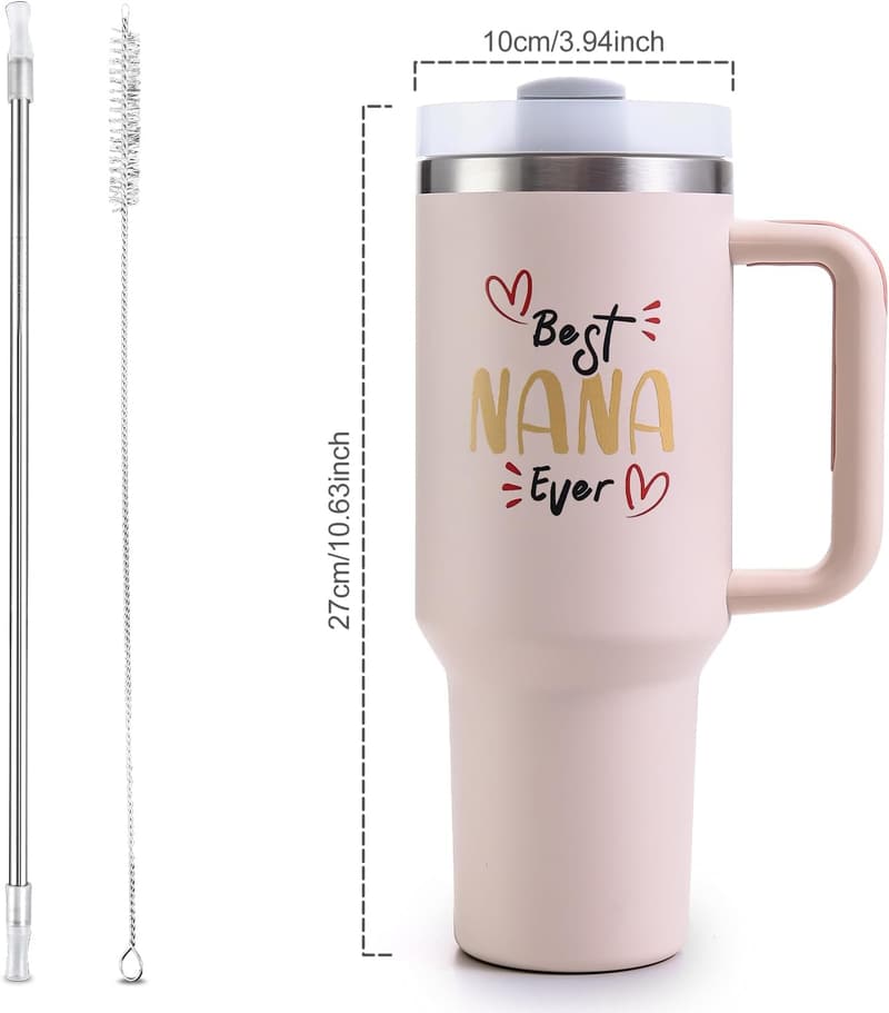 Nana's Day 40oz Tumbler with Handle - Perfect Grandma Gift