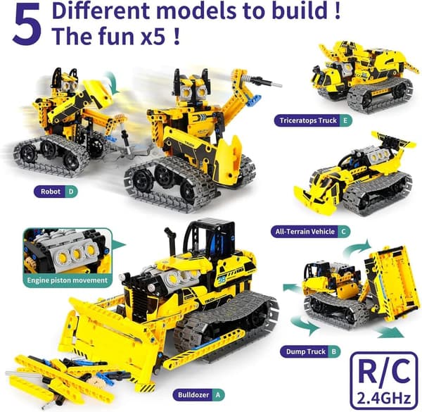STEM Robot Building Kit with Remote Control for Ages 8-12