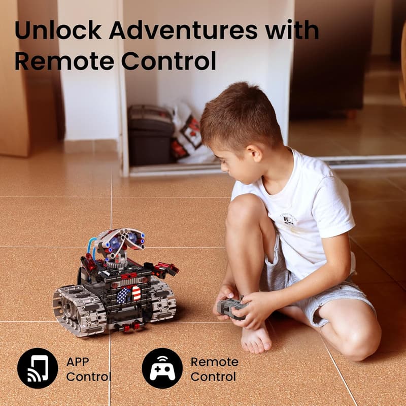 STEM Robotics Building Kit with Remote Control for Kids 8-12