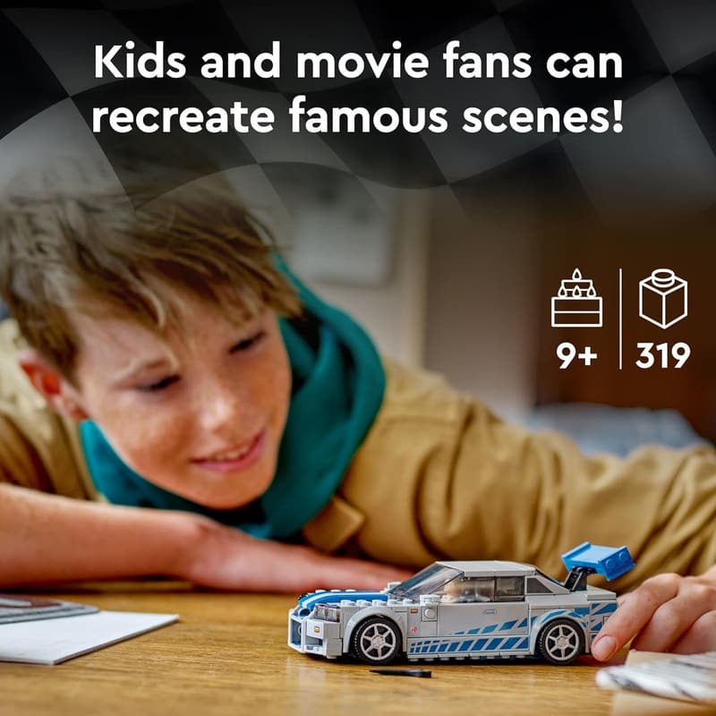LEGO Speed Champions Nissan Skyline GT-R Race Car Kit for Ages 9+