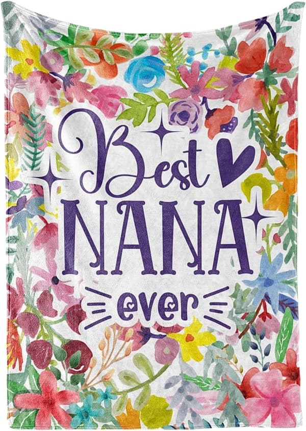Mother's Day Flannel Throw Blanket for Grandma, 50