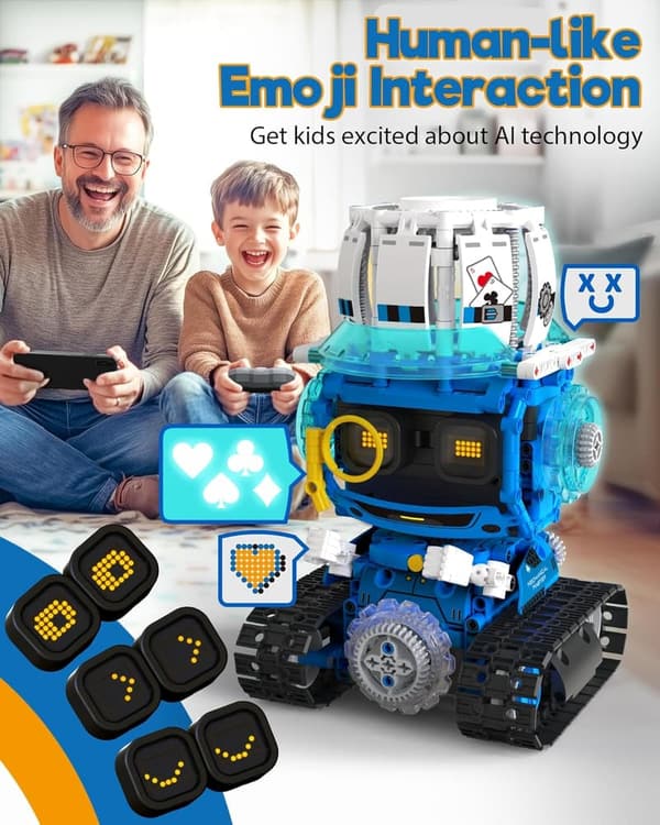 STEM Robot Building Set for Kids, 494PCS, Remote & App-Controlled