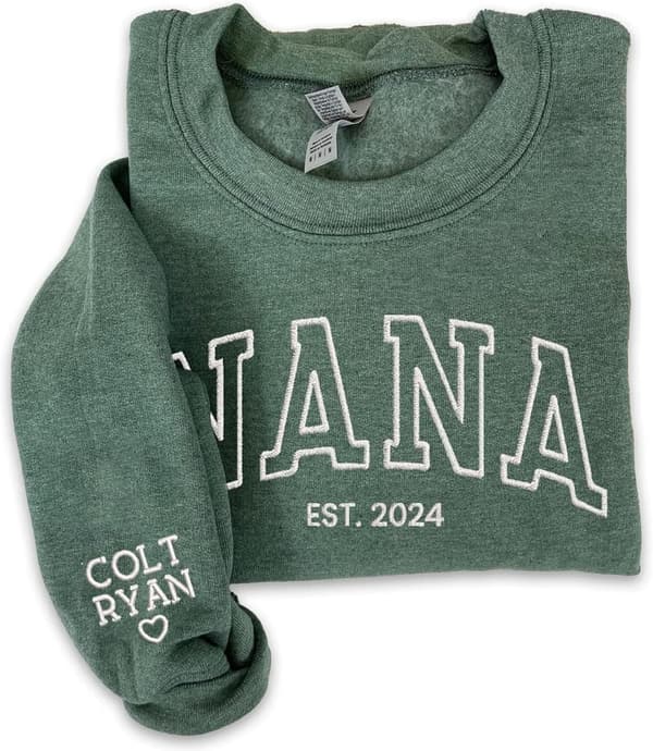 Mother's Day Embroidered Mama Sweatshirt for Women