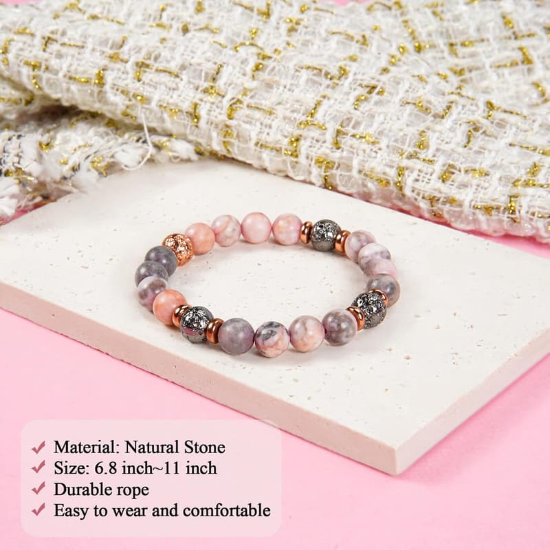 Handcrafted Natural Stone Bracelets for Her Birthday