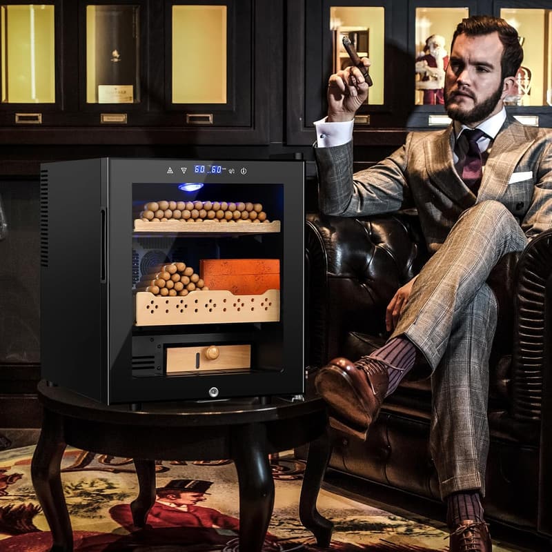 Father's Day Gift: 50L Electric Cigar Humidor with Thermostatic Cooling