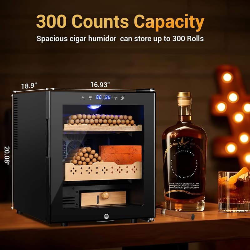 Father's Day Gift: 50L Electric Cigar Humidor with Thermostatic Cooling