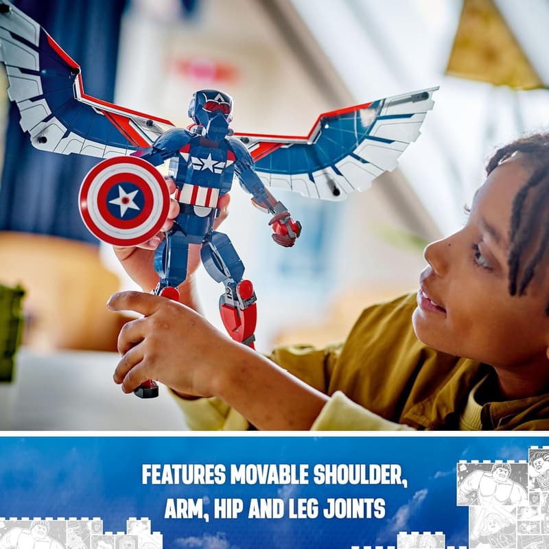 LEGO Marvel Buildable Captain America Figure - Ages 8+