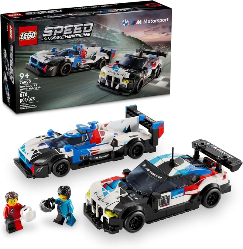 LEGO Speed Champions BMW Race Cars Set with Minifigures