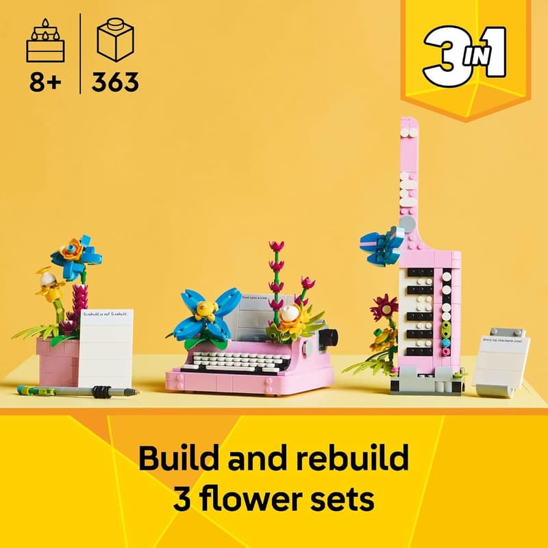 LEGO Creator 3-in-1 Typewriter Building Set - Birthday Gift for Kids