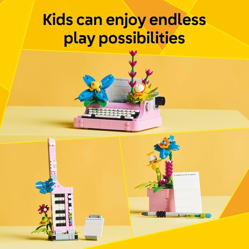 LEGO Creator 3-in-1 Typewriter Building Set - Birthday Gift for Kids