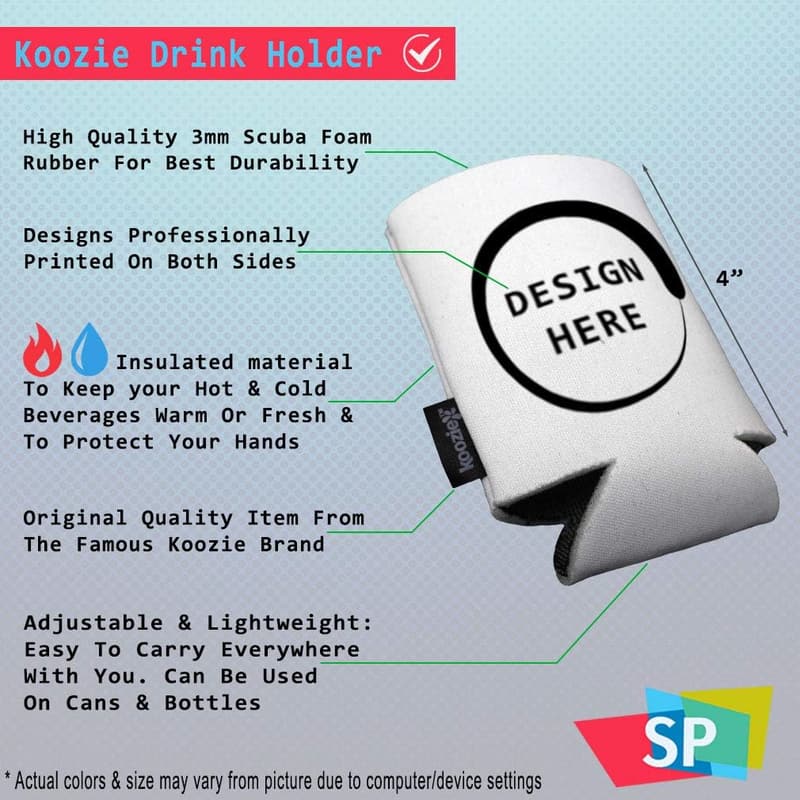 Personalized Beer Can Cooler with Custom Photo and Text