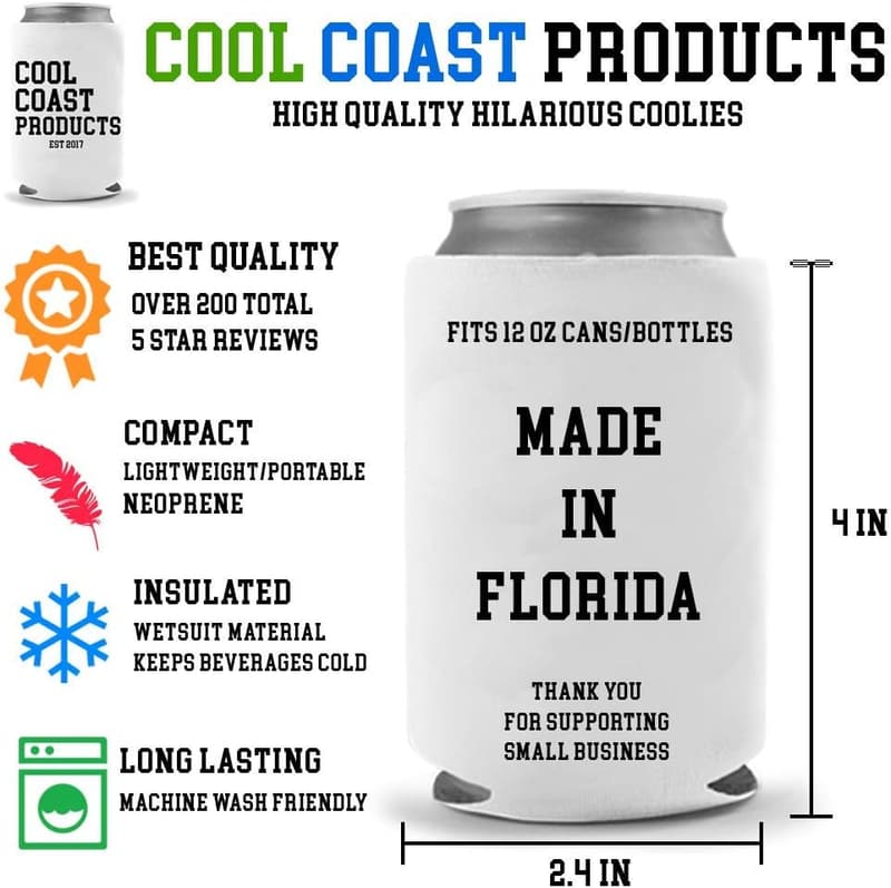 Custom Beer Can Cooler Set | Personalized Photo | Fun Wedding Gift