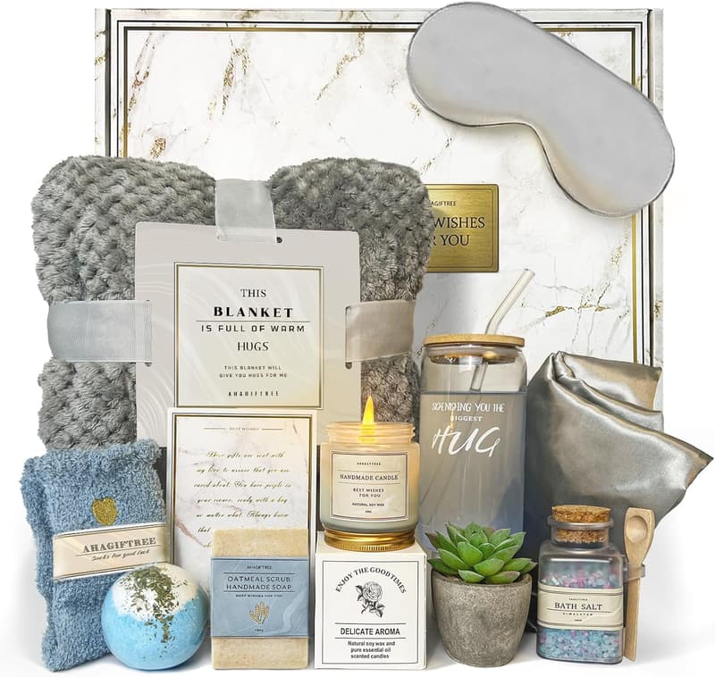 Get Well Soon Gift Basket for Women - 12PC Care Package